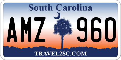 SC license plate AMZ960