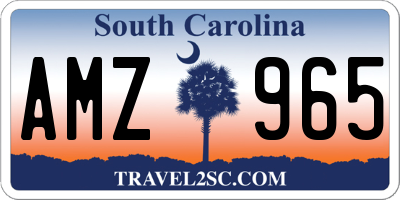 SC license plate AMZ965