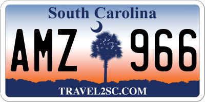 SC license plate AMZ966
