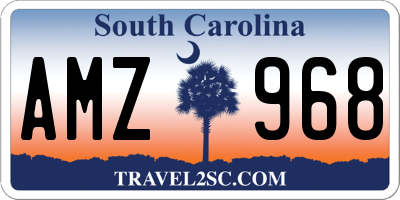 SC license plate AMZ968
