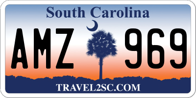 SC license plate AMZ969