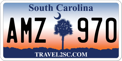 SC license plate AMZ970