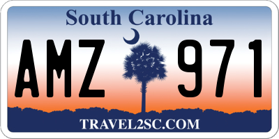 SC license plate AMZ971