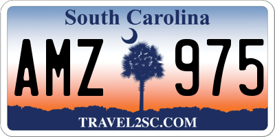 SC license plate AMZ975