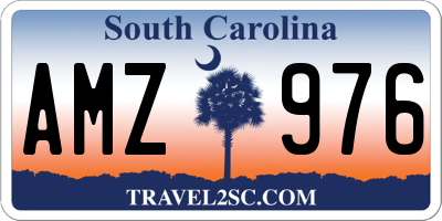 SC license plate AMZ976