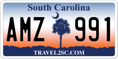SC license plate AMZ991