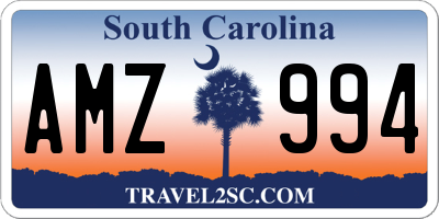 SC license plate AMZ994