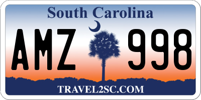 SC license plate AMZ998
