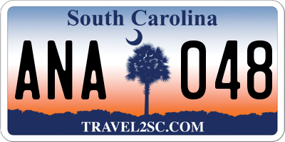 SC license plate ANA048