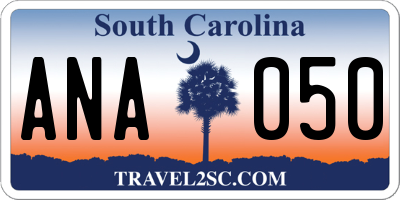SC license plate ANA050