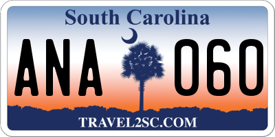 SC license plate ANA060