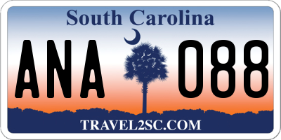 SC license plate ANA088