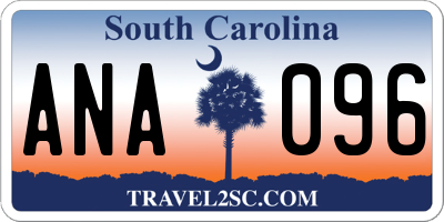 SC license plate ANA096