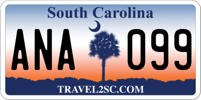SC license plate ANA099
