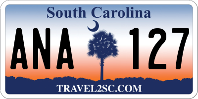 SC license plate ANA127