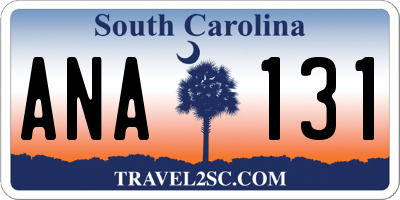 SC license plate ANA131