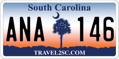 SC license plate ANA146