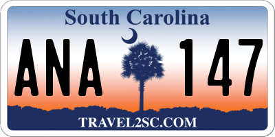 SC license plate ANA147