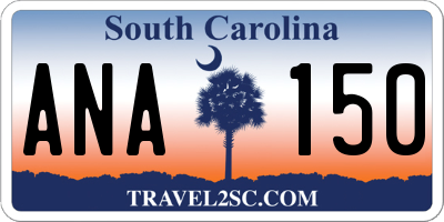 SC license plate ANA150