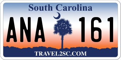 SC license plate ANA161
