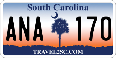 SC license plate ANA170