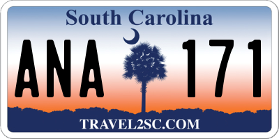 SC license plate ANA171