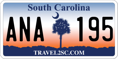 SC license plate ANA195