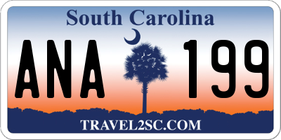 SC license plate ANA199
