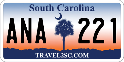 SC license plate ANA221