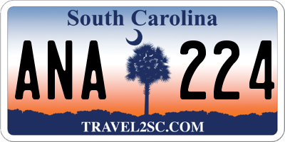 SC license plate ANA224