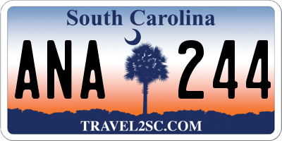 SC license plate ANA244