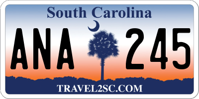 SC license plate ANA245