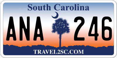 SC license plate ANA246