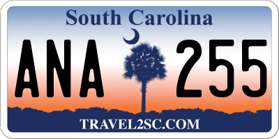 SC license plate ANA255