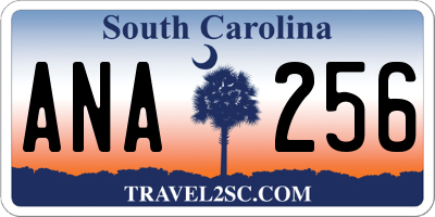 SC license plate ANA256