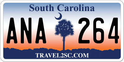 SC license plate ANA264