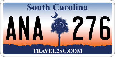 SC license plate ANA276