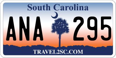 SC license plate ANA295