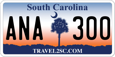 SC license plate ANA300