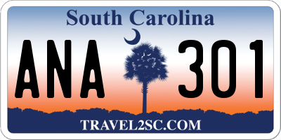 SC license plate ANA301