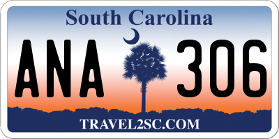 SC license plate ANA306