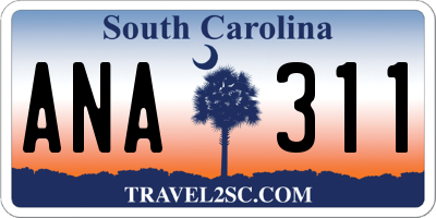 SC license plate ANA311
