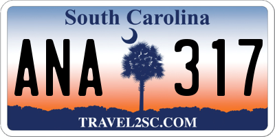 SC license plate ANA317