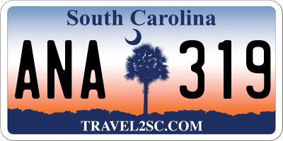 SC license plate ANA319