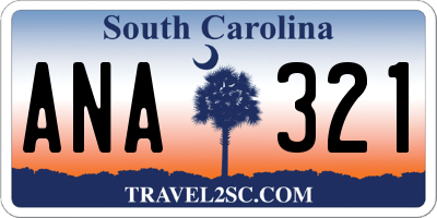 SC license plate ANA321