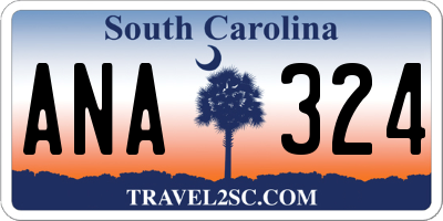 SC license plate ANA324