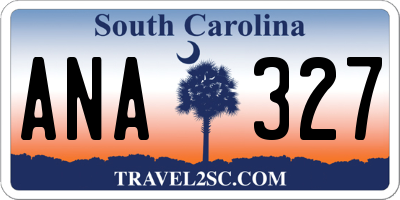 SC license plate ANA327
