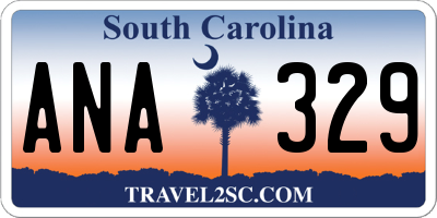 SC license plate ANA329