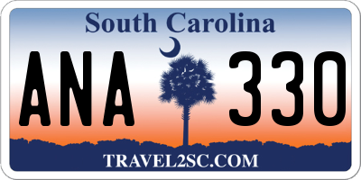 SC license plate ANA330