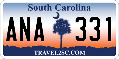SC license plate ANA331